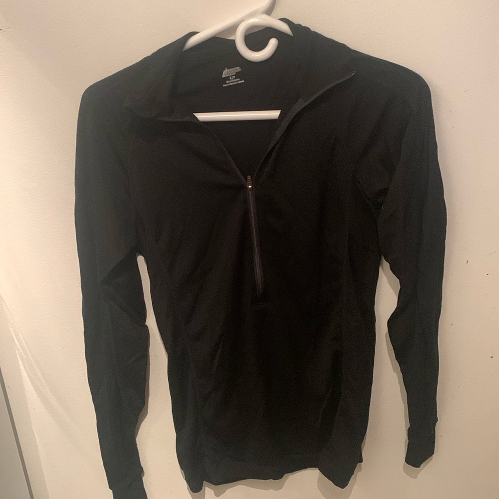 Super Sharp 100% Merino Wool Half Zip Tight Fitting Athletic Shirt SZ Small